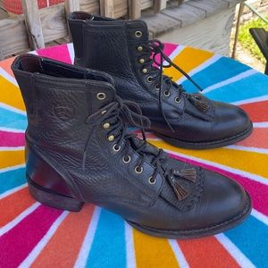 Artist Colbalt Black Laceup